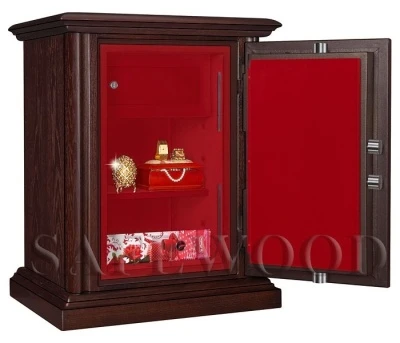 Сейф с отделкой деревом Safewood 1678EL Flock Chrome